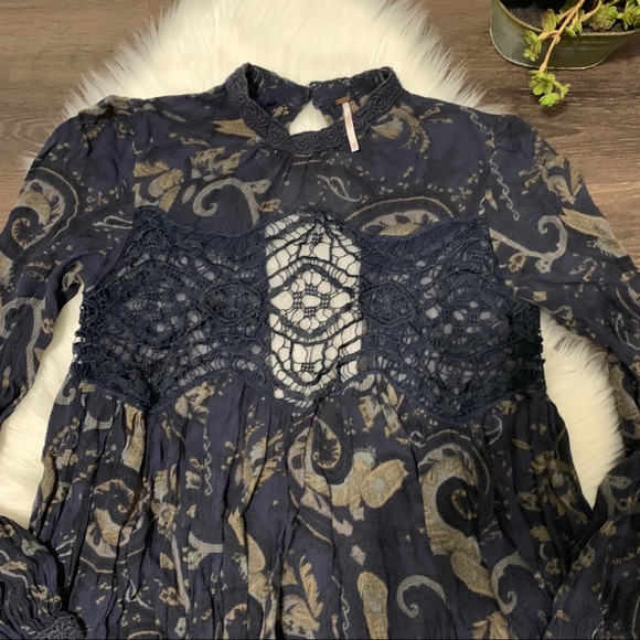 FP Blue Sweet Thing Printed Babydoll Tunic Dress - Picture 3 of 7